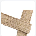 Carica l'immagine nel visualizzatore della galleria, Gros plan sur sangle beige tissée du harnais pour chien coton Oscar et Plume couture renforcée