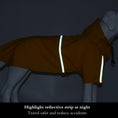 Carica l'immagine nel visualizzatore della galleria, Imperméable pour chien en orange avec bande réfléchissante pour une sécurité nocturne
