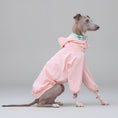 Charger l'image dans la visionneuse de la galerie, Imperméable pour whippet en rose avec capuche et poches pratiques pour les jours de pluie