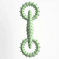 Cargar la imagen en la vista de la galería, Jouet à mâcher chien vert avec texture à picots pour nettoyage des dents et mastication