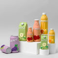 Cargar la imagen en la vista de la galería, Jouet en caoutchouc chien chat en forme de bouteilles et canettes de jus de fruits multicolores