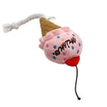 Cargar la imagen en la vista de la galería, Jouet en peluche pour chien en forme de glace rose avec corde pour jeu et câlins