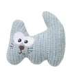 Charger l'image dans la visionneuse de la galerie, Jouet herbe pour chat en forme de chat avec texture douce et yeux brodés pour l'amusement des félins