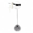 Load image into Gallery viewer, Jouet interactif pour chat Oscar et Plume avec boule suspendue en fausse fourrure grise