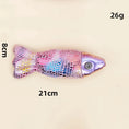 Charger l'image dans la visionneuse de la galerie, Jouet poisson pour chat en couleur holographique mesurant 21 cm et pesant 26 g