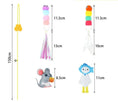 Charger l'image dans la visionneuse de la galerie, Jouet pour chat Oscar et Plume avec plume, souris, poisson et personnages colorés