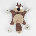 Cargar la imagen en la vista de la galería, Jouet pour chien Oscar et Plume en forme d'écureuil avec cordes résistantes pour mâcher et jouer