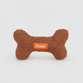 Cargar la imagen en la vista de la galería, Jouet sonore pour chien en forme d'os de couleur marron pour le divertissement des animaux