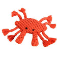 Load image into Gallery viewer, Jouet à mâcher pour chien en corde tressée forme crabe rouge de Oscar et Plume