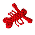 Load image into Gallery viewer, Jouet à mâcher pour chien en corde tressée rouge en forme de homard Oscar et Plume