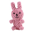 Load image into Gallery viewer, Jouet à mâcher pour chien en corde rose en forme de lapin par Oscar et Plume