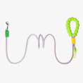 Load image into Gallery viewer, Laisse confortable pour chien Oscar et Plume avec poignée verte ergonomique et corde résistante