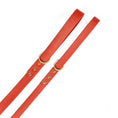 Load image into Gallery viewer, Laisse imperméable pour chien rouge de la marque Oscar et Plume avec finitions en métal doré