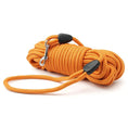 Charger l'image dans la visionneuse de la galerie, Laisse longue pour chien orange résistante avec mousqueton métal et poignée en caoutchouc