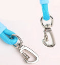Load image into Gallery viewer, Laisse main libre chien bleue avec mousquetons métalliques résistants pour promenade confortable