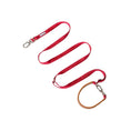 Load image into Gallery viewer, Laisse multi-fonction pour chien en rouge avec mousqueton et poignées ajustables pour le confort