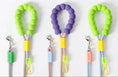 Load image into Gallery viewer, Laisse confortable pour chien Oscar et Plume avec poignée rembourrée colorée vert et violet
