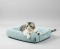 Charger l'image dans la visionneuse de la galerie, Lit rafraîchissant chien chat bleu avec coussin moelleux pour confort optimal d'animaux domestiques