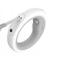 Load image into Gallery viewer, Laisse rétractable chien chat blanche design oval ergonomique marque Oscar et Plume