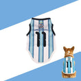 Load image into Gallery viewer, Maillot de football pour chien aux couleurs de l'Argentine avec le logo de l'équipe et le numéro 11