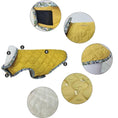 Carica l'immagine nel visualizzatore della galleria, Détails du manteau imperméable pour chien jaune matelassé avec doublure chaude et fermeture velcro