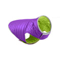 Cargar la imagen en la vista de la galería, Doudoune réversible avec bande réfléchissante pour chien Oscar et Plume Violet / Vert / XS