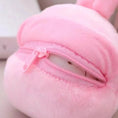 Cargar la imagen en la vista de la galería, Jouet en peluche interactif pour chien en forme de lapin avec une fermeture éclair rose