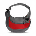 Load image into Gallery viewer, Sac de transport à bandoulière large pour petit chien et chat Oscar et Plume Rouge / 35x8.5x20cm