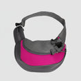Load image into Gallery viewer, Sac de transport à bandoulière large pour petit chien et chat Oscar et Plume Rose / 35x8.5x20cm