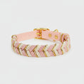 Carica l'immagine nel visualizzatore della galleria, Collier tressé pour chien en rose et doré, élégant et confortable pour votre animal de compagnie