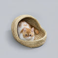 Carica l'immagine nel visualizzatore della galleria, Panier Tissé en Rotin pour Chat Oscar et Plume S