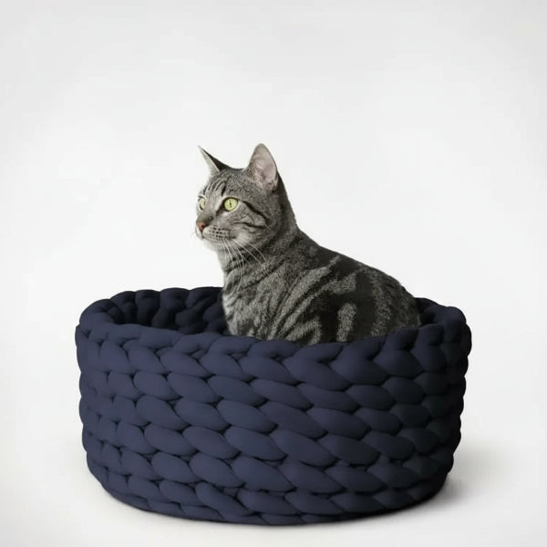 Panier Pour Chat En Corde Tressée - Avec Coussin Moelleux - 35x35x13 Cm - Confort, Griffoir Et Nid Douillet