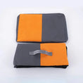Charger l'image dans la visionneuse de la galerie, Panier imperméable pour chien pliable orange et gris avec poignée pour transport facile