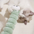 Carica l'immagine nel visualizzatore della galleria, Peluche à mâcher pour chat Oscar et Plume en forme de vers, idéale pour le jeu et l'amusement des chats