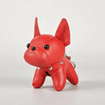 Charger l'image dans la visionneuse de la galerie, Porte-clés bouledogue en cuir rouge avec collier clouté par Oscar et Plume