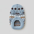 Cargar la imagen en la vista de la galería, Pull chaud pour chien gris avec motifs géométriques et petites oreilles en laine confortable