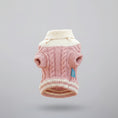 Cargar la imagen en la vista de la galería, Pull pour chien rose à motifs en laine avec col roulé confortable et doux