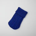 Carica l'immagine nel visualizzatore della galleria, Pull pour petit chien bleu marine en maille torsadée avec col roulé confortable