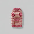 Charger l'image dans la visionneuse de la galerie, Pull tricoté pour chien à rayures roses et blanches, idéal pour des tenues stylées