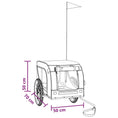 Load image into Gallery viewer, Schéma technique d'une remorque vélo chien Oscar et Plume avec dimensions précises en centimètres
