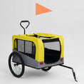Charger l'image dans la visionneuse de la galerie, Remorque vélo pour animaux jaune avec structure en métal et filet de ventilation Oscar et Plume