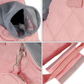 Load image into Gallery viewer, Détails du sac imperméable chien chat rose avec fermeture éclair, mousqueton et bretelles rembourrées