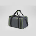Load image into Gallery viewer, Sac de transport pliable pour chat et chien gris avec poignées rembourrées et bandoulière amovible