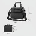 Load image into Gallery viewer, Sac de voyage pour chat et chien noir avec bandoulière réglable et poignées renforcées