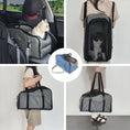 Carica l'immagine nel visualizzatore della galleria, Sac de voyage pour chien et chat en gris, idéal pour le transport confortable des animaux de compagnie