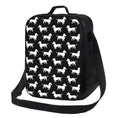Charger l'image dans la visionneuse de la galerie, Sac isotherme design chien noir avec motifs chiens blancs et bandoulière ajustable Oscar et Plume