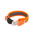 Cargar la imagen en la vista de la galería, Collier AirTag pour chien orange avec boucle ajustable et support noir pour tracker GPS