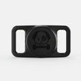 Load image into Gallery viewer, Support AirTag chien noir avec dessin de chien et os, accessoire pour attacher AirTag au collier