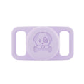 Load image into Gallery viewer, Support AirTag chien violet en silicone avec dessin de chien pour attacher à un collier