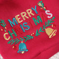 Charger l'image dans la visionneuse de la galerie, Sweat capuche pour chien rouge avec broderie Joyeux Noël colorée et décorations festives